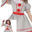 Vintage Clown Kostuum Meisje – Grijs Rood Halloween Jurkje