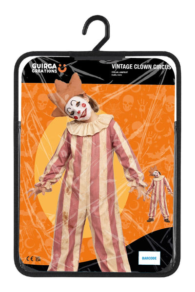 Vintage Horror Clown Kostuum Kind – Halloween Circus Jumpsuit