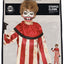 Clown-Halloweenkostüm für Kinder, gestreift