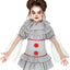 Crazy Clown Kostuum Meisje – Grijze Horror Clown