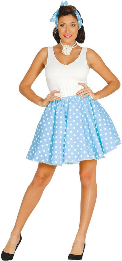 Grease Kostuum Dames Blauw – Filmstijl Outfit