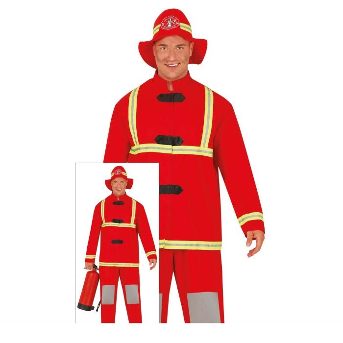 Brandweerpak – Verkleedkostuum met Jas, Broek & Hoed