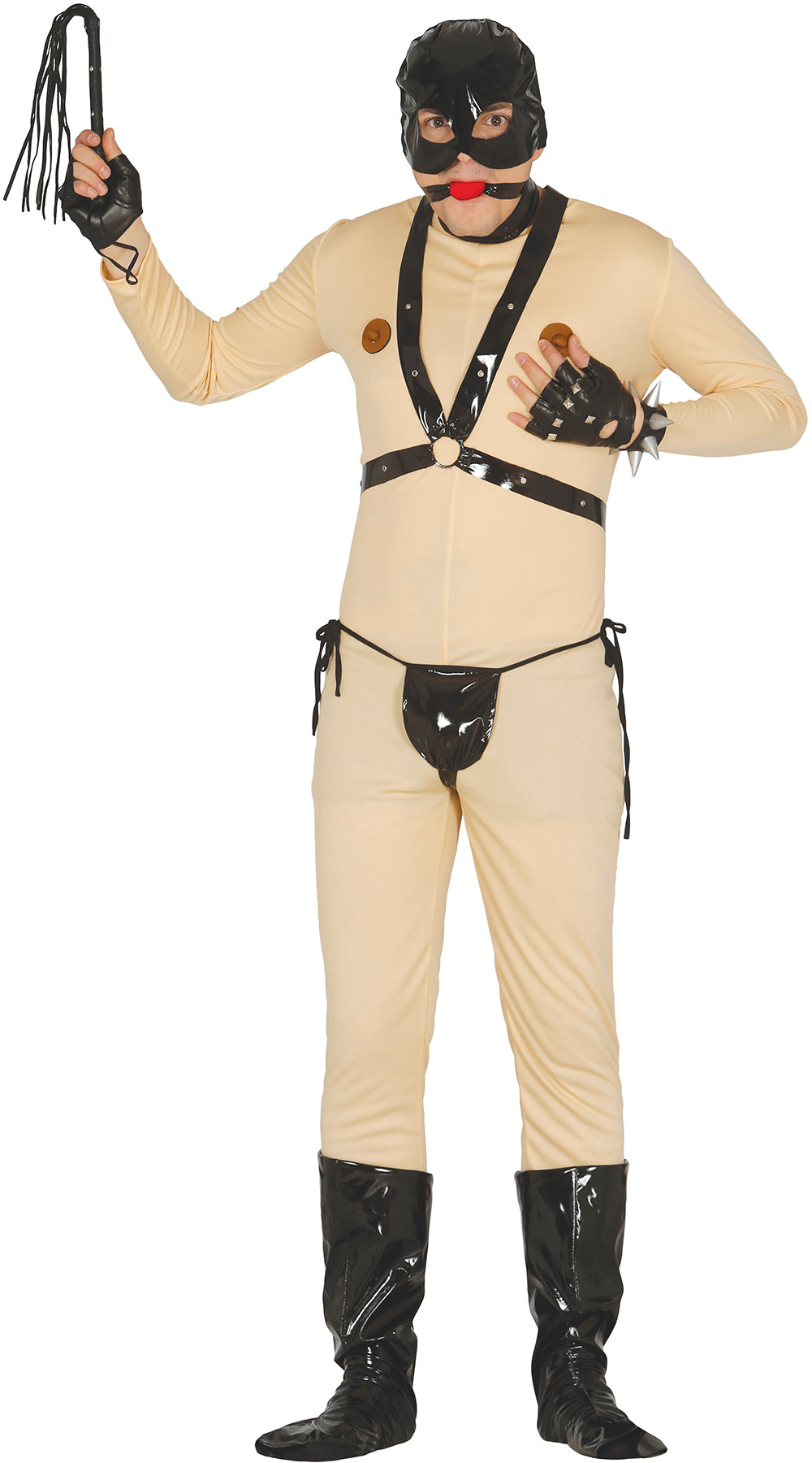 Bondage Kostuum Heren – Fetish Jumpsuit met Masker & Accessoires
