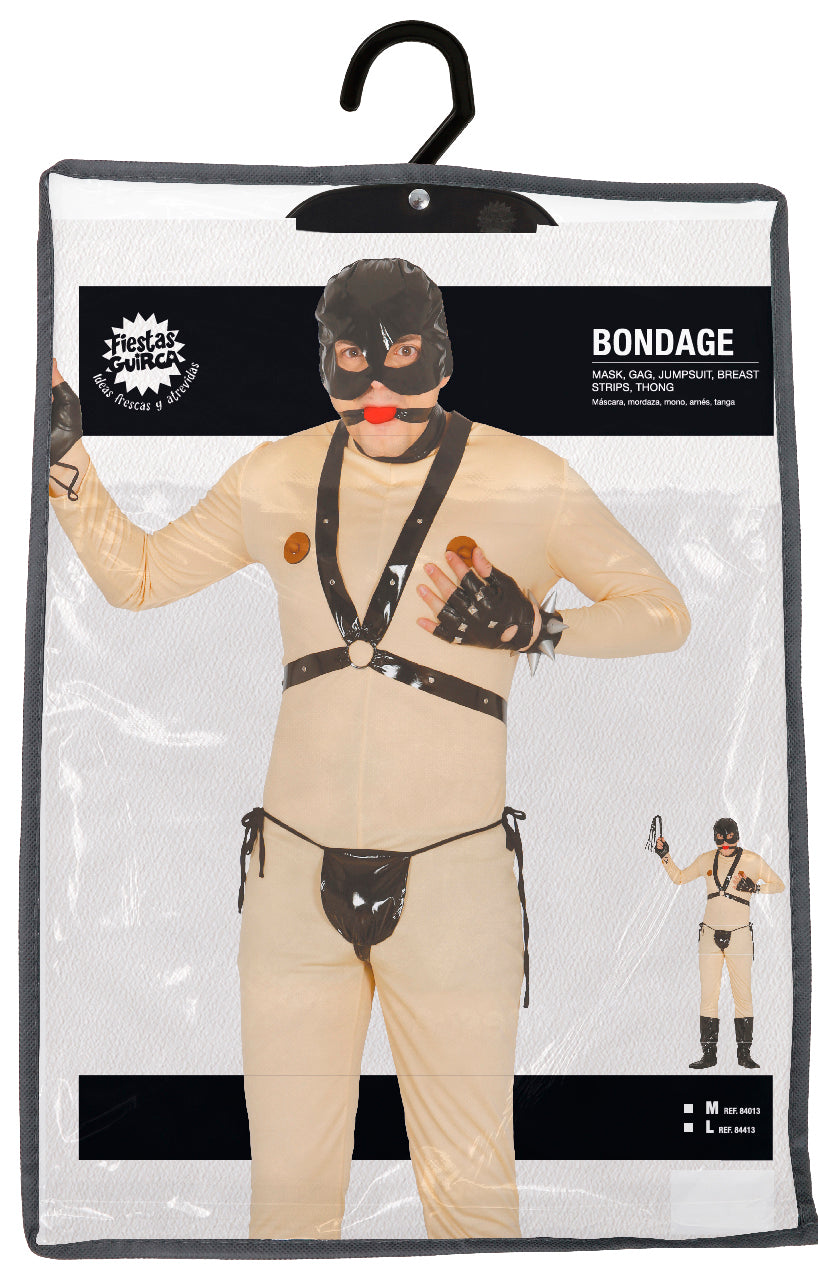 Bondage Kostuum Heren – Fetish Jumpsuit met Masker & Accessoires