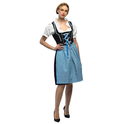Frau Fischer Kostüm | Dirndl | Deutsches Kleid | Blau