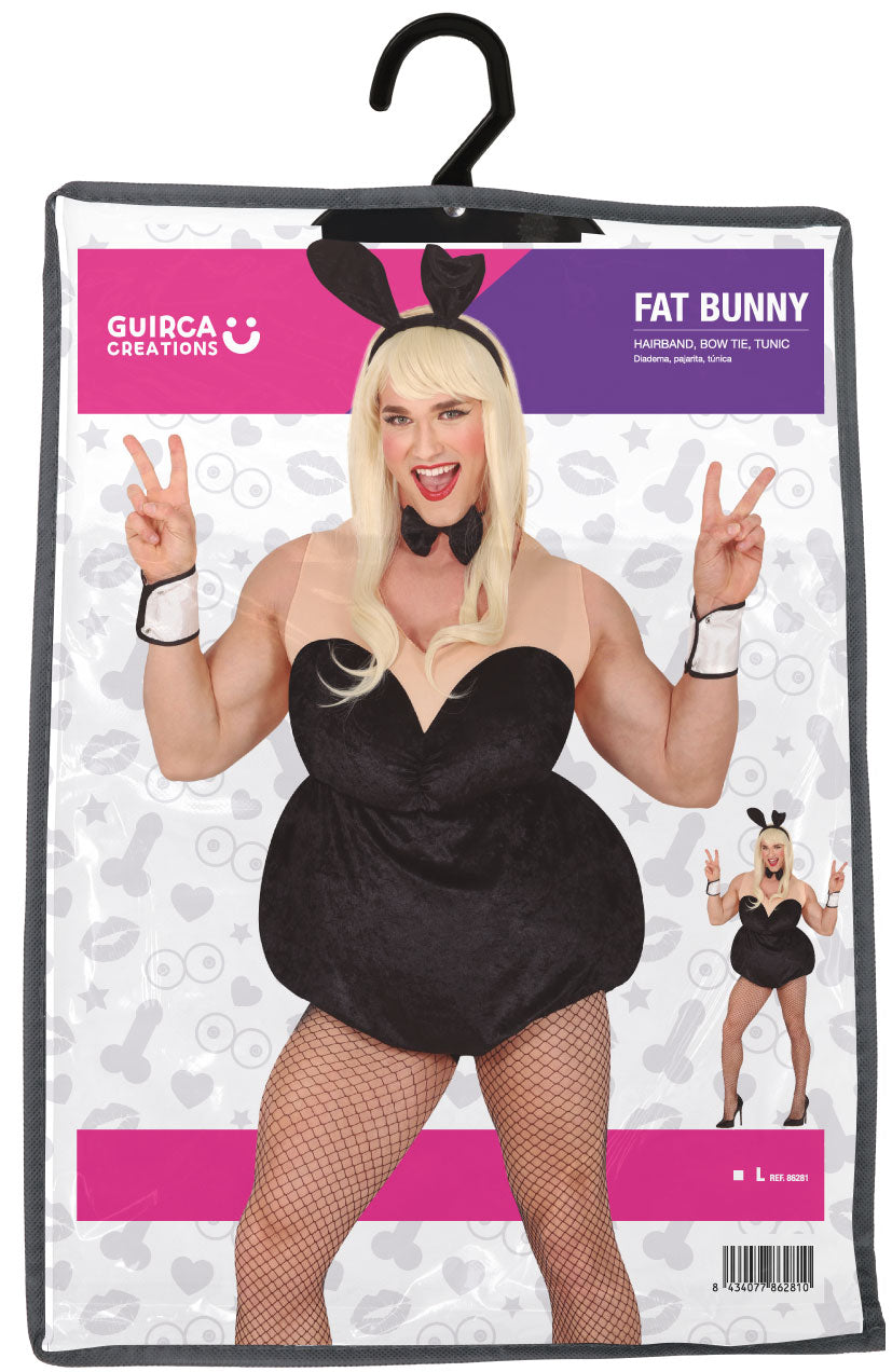 Fatty Bunny Konijnenpak Heren – One Size - Vrijgezellen feest pak man