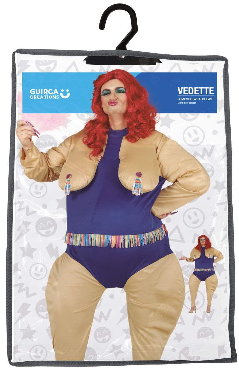 Drag Queen Kostuum Heren – Met Borsten & Grappige Details