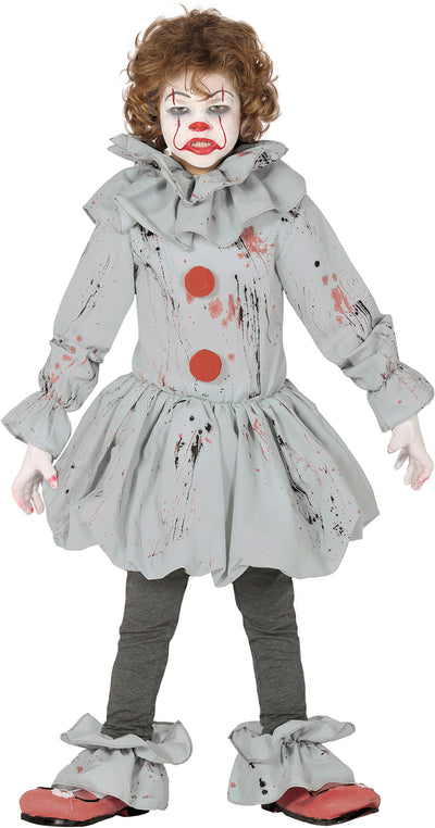 Grijze Horror Clown Kostuum Kind – Crazy Clown Halloween