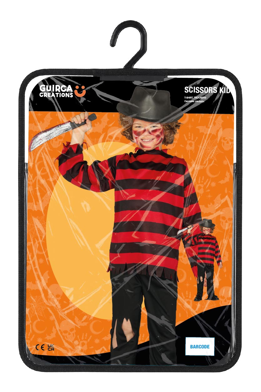 Freddy Krueger Kostuum Kind – Rood Zwart Horror Kostuum