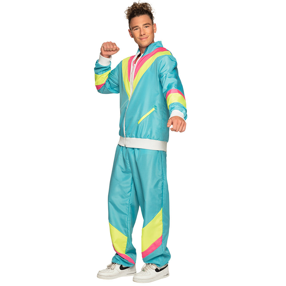 Jaren 90 Trainingspak |  Retro dude | Neonblauw