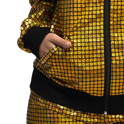 Gouden Discobal Trainingspak Dames | Disco & Carnaval Kostuum