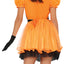 Heks Kostuum Dames Oranje/Zwart – Halloween Witch – Jurk & Heksenhoed
