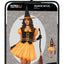 Heks Kostuum Dames Oranje/Zwart – Halloween Witch – Jurk & Heksenhoed