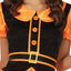 Heks Kostuum Dames Oranje/Zwart – Halloween Witch – Jurk & Heksenhoed