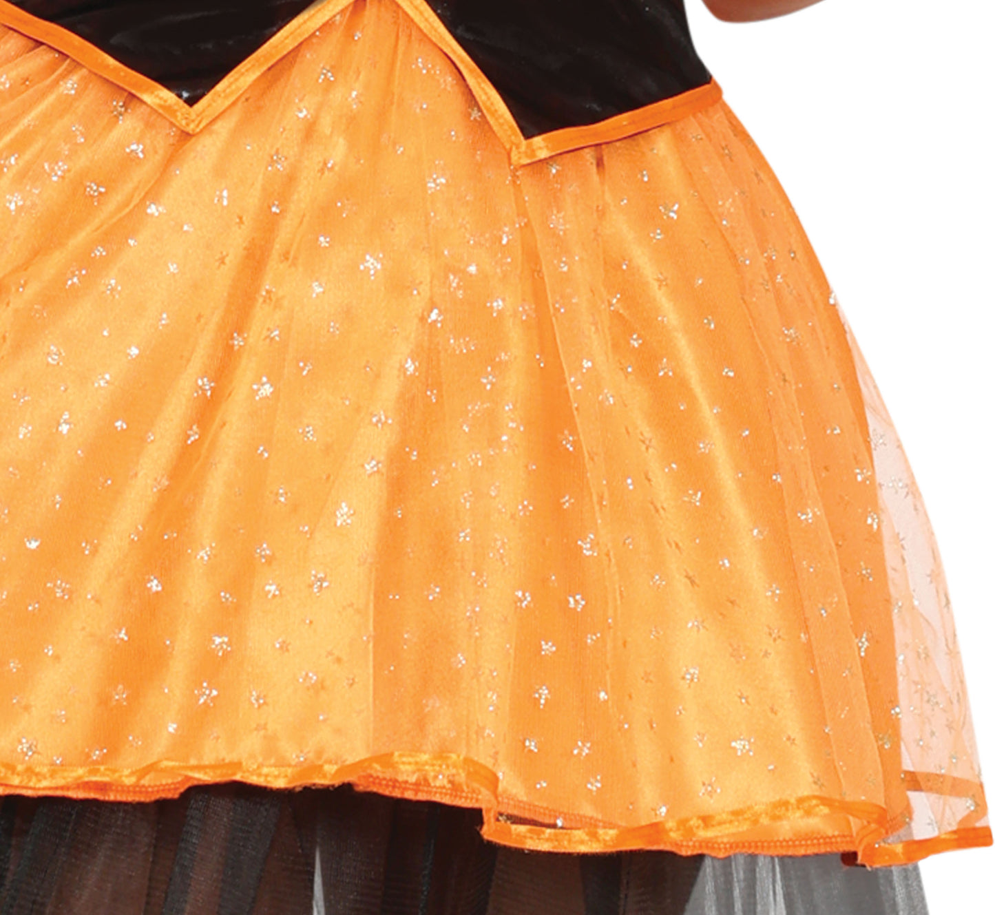 Heks Kostuum Dames Oranje/Zwart – Halloween Witch – Jurk & Heksenhoed