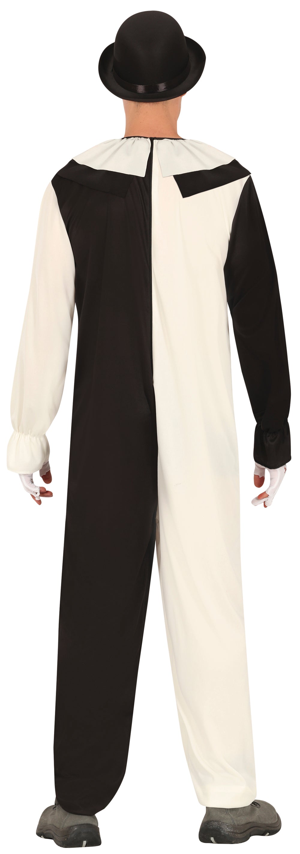 Terrifying Clown Kostuum Heren – Enge Horror Clown Jumpsuit met Kraag