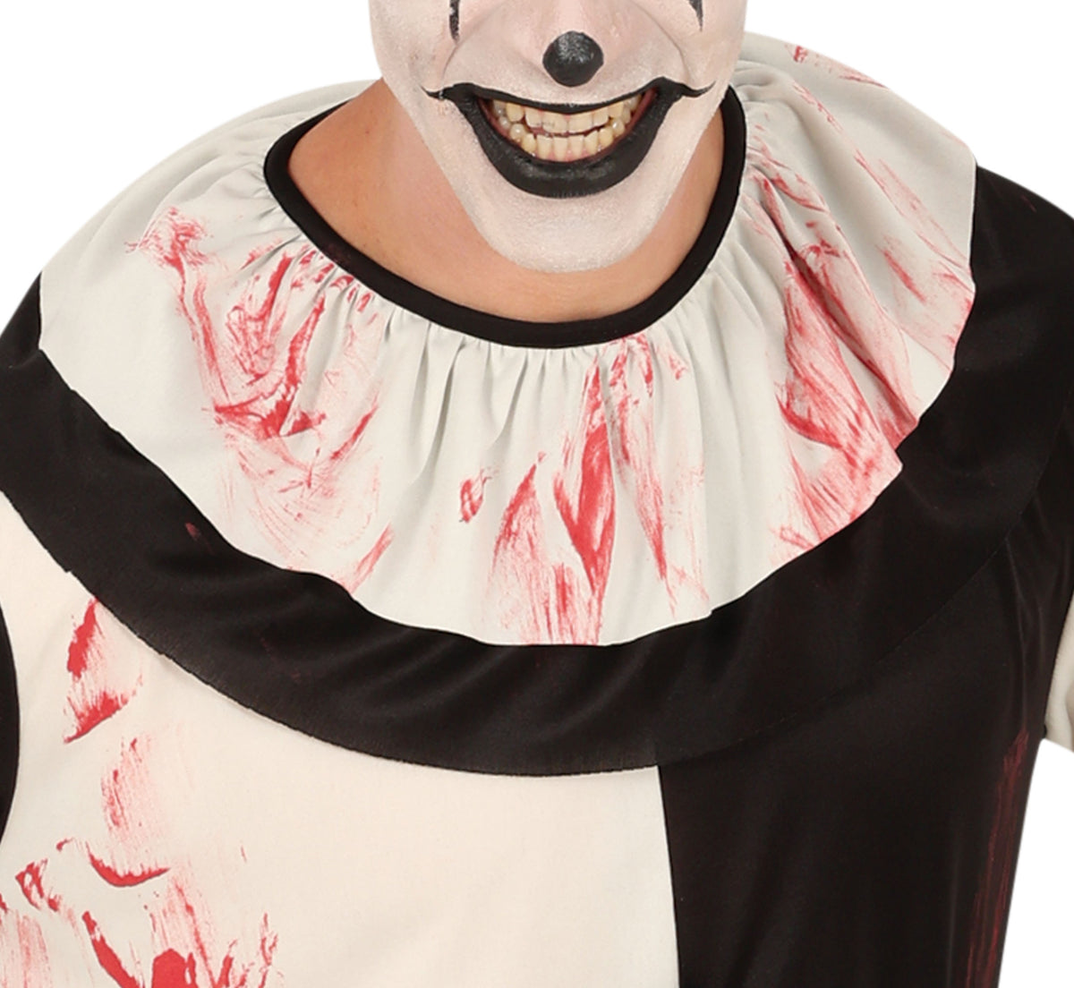 Terrifying Clown Kostuum Heren – Enge Horror Clown Jumpsuit met Kraag