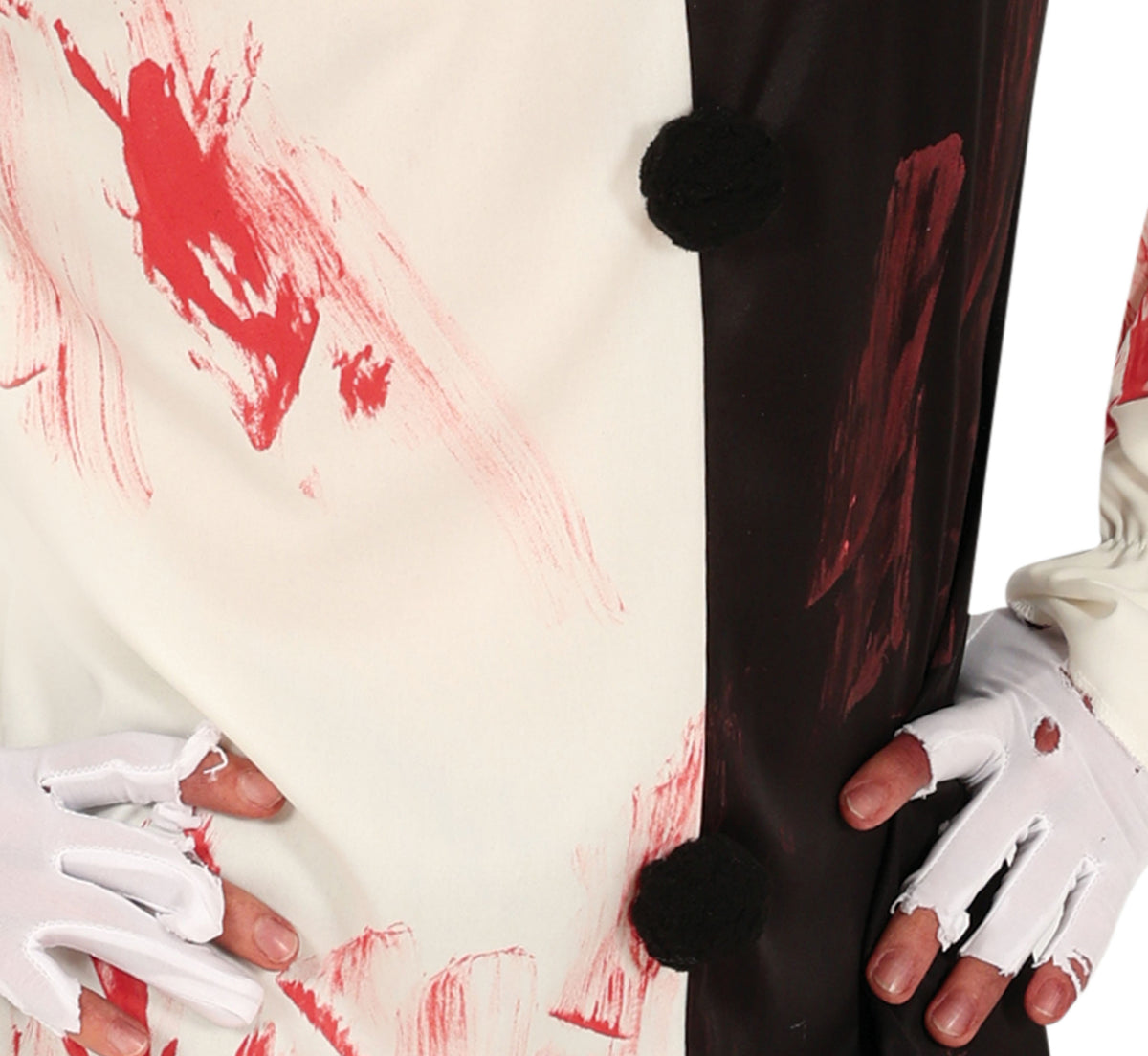 Terrifying Clown Kostuum Heren – Enge Horror Clown Jumpsuit met Kraag