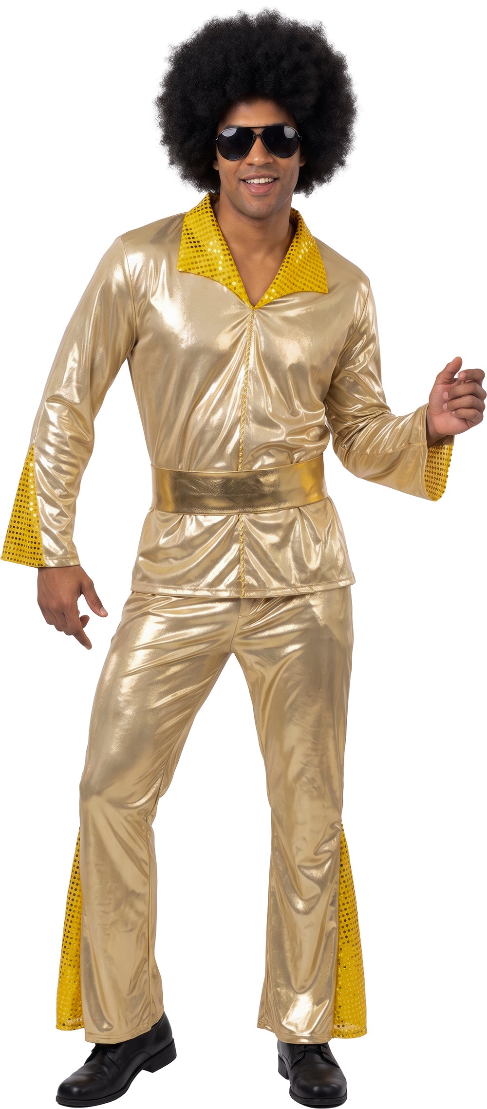 Gouden disco kostuum heren