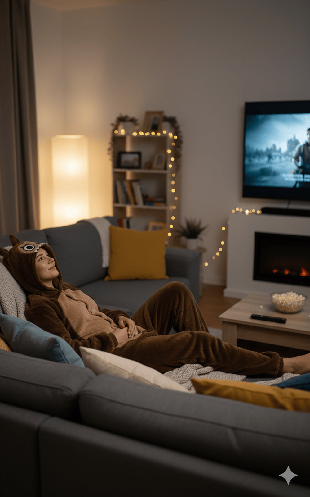 Labubu Pak - Onesie Dames –  Maat L (42/44) – Bruin