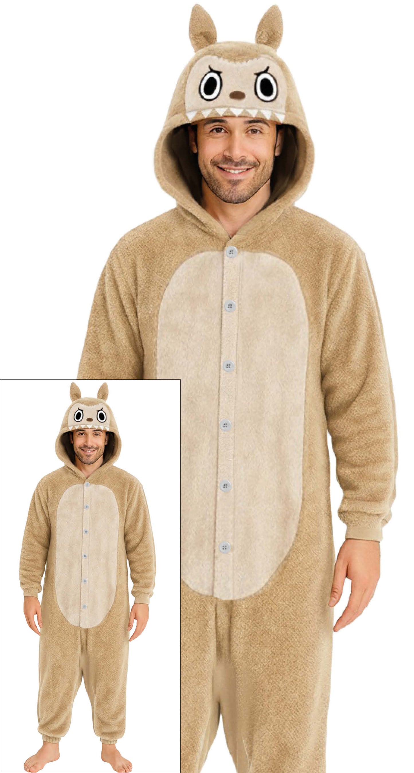 Labubu Pak - Onesie Heren – Maat L (52/54) – Beige