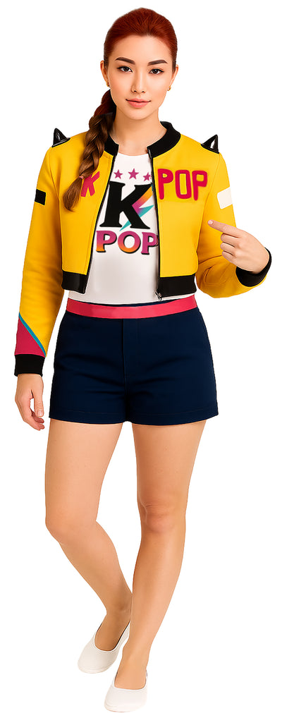 K-Pop Star Nova Dames – Outfit met Jacket, Rok & T-Shirt