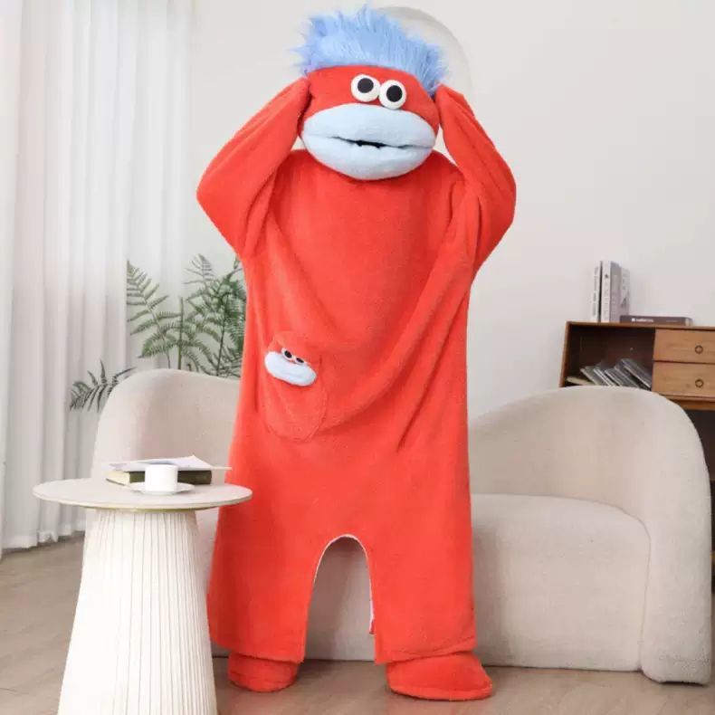 Big mouth onesie rood