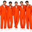 Boevenpak Heren Groepskostuum 5 Personen – 5x Oranje Gevangenis Jumpsuit