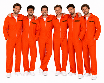 Boevenpak Heren Oranje – Gevangene Jumpsuit | Orange Style
