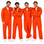 Boevenpak Heren Kwartet Deal – 4x Oranje Gevangenis Jumpsuit
