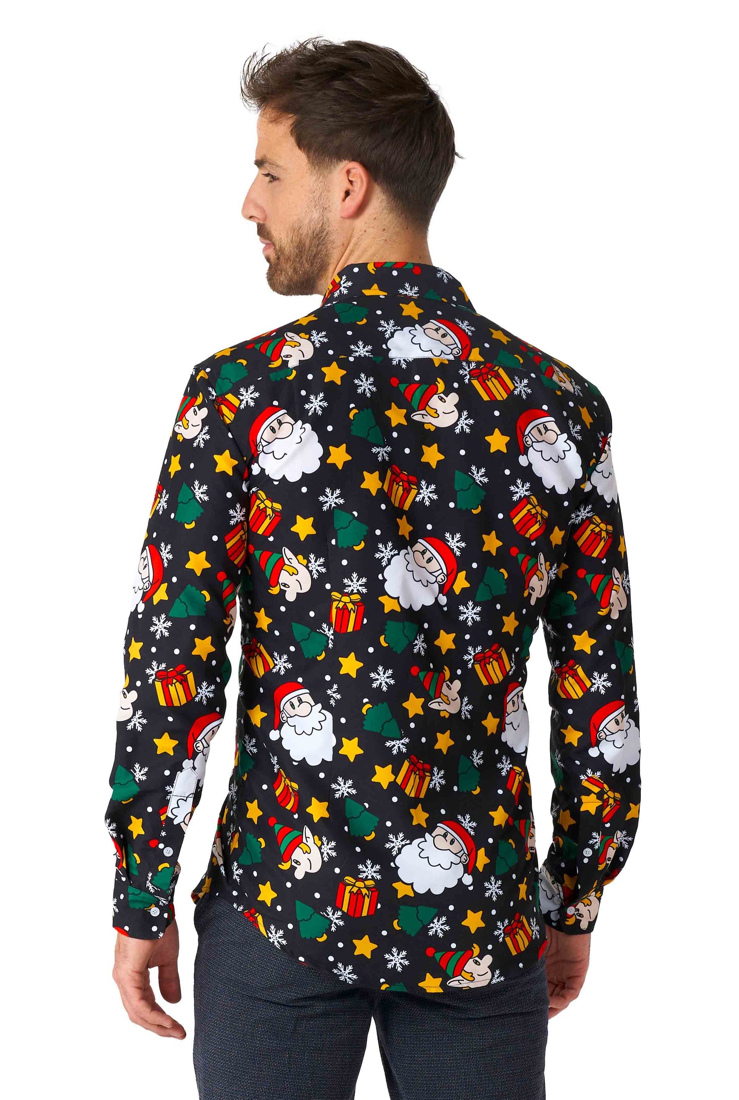 Suitmeister | Kerst Overhemd | Santa Elves Black