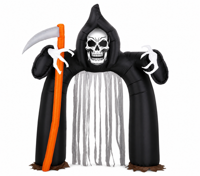 Opblaasbare Halloween Boog met Magere Hein – 200 x 180 cm