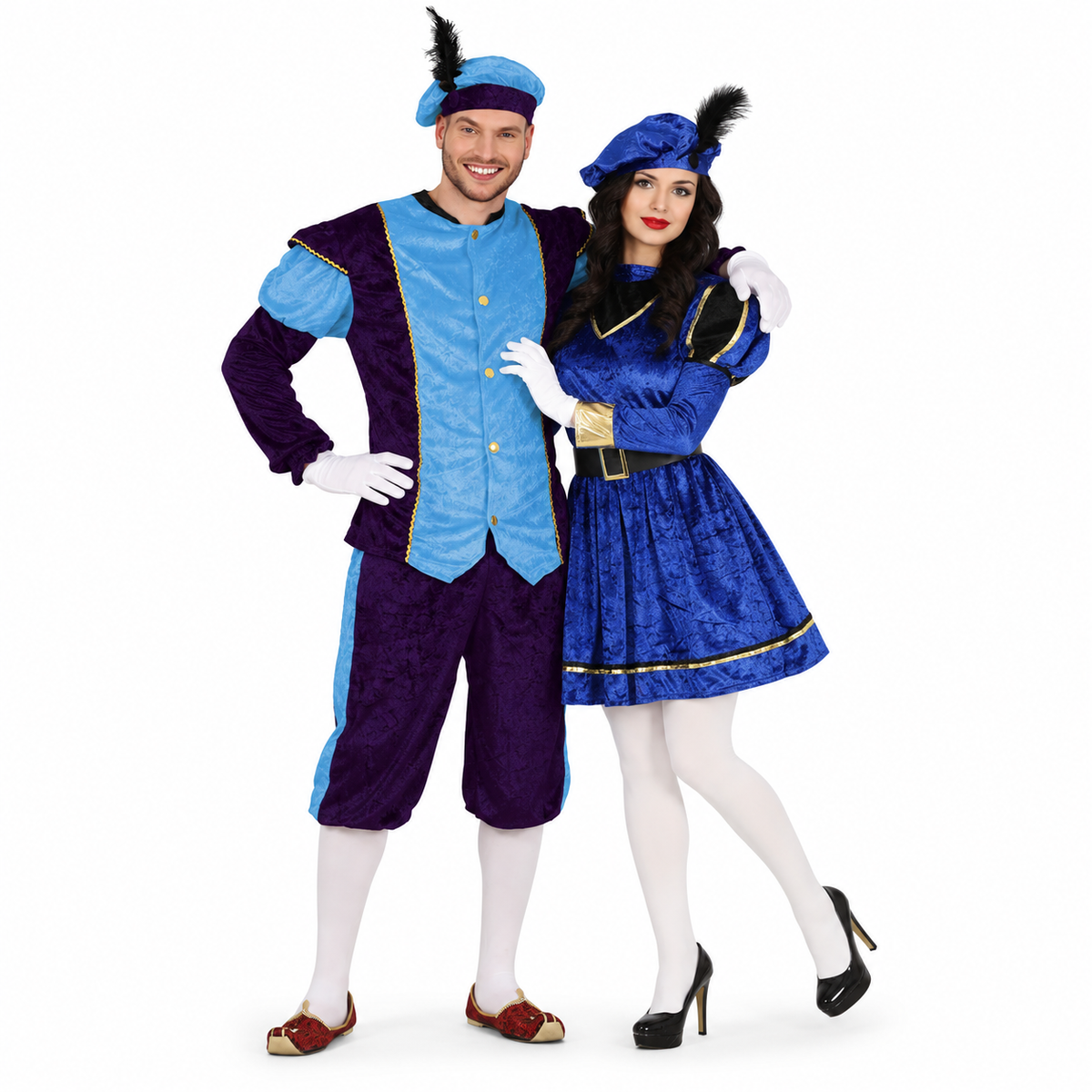 DUO DEAL – Pietenpakken Dames & Heren Blauw | Koppelkostuum