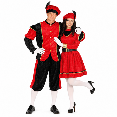 DUO DEAL – Pietenpakken Dames & Heren Rood | Koppelkostuum