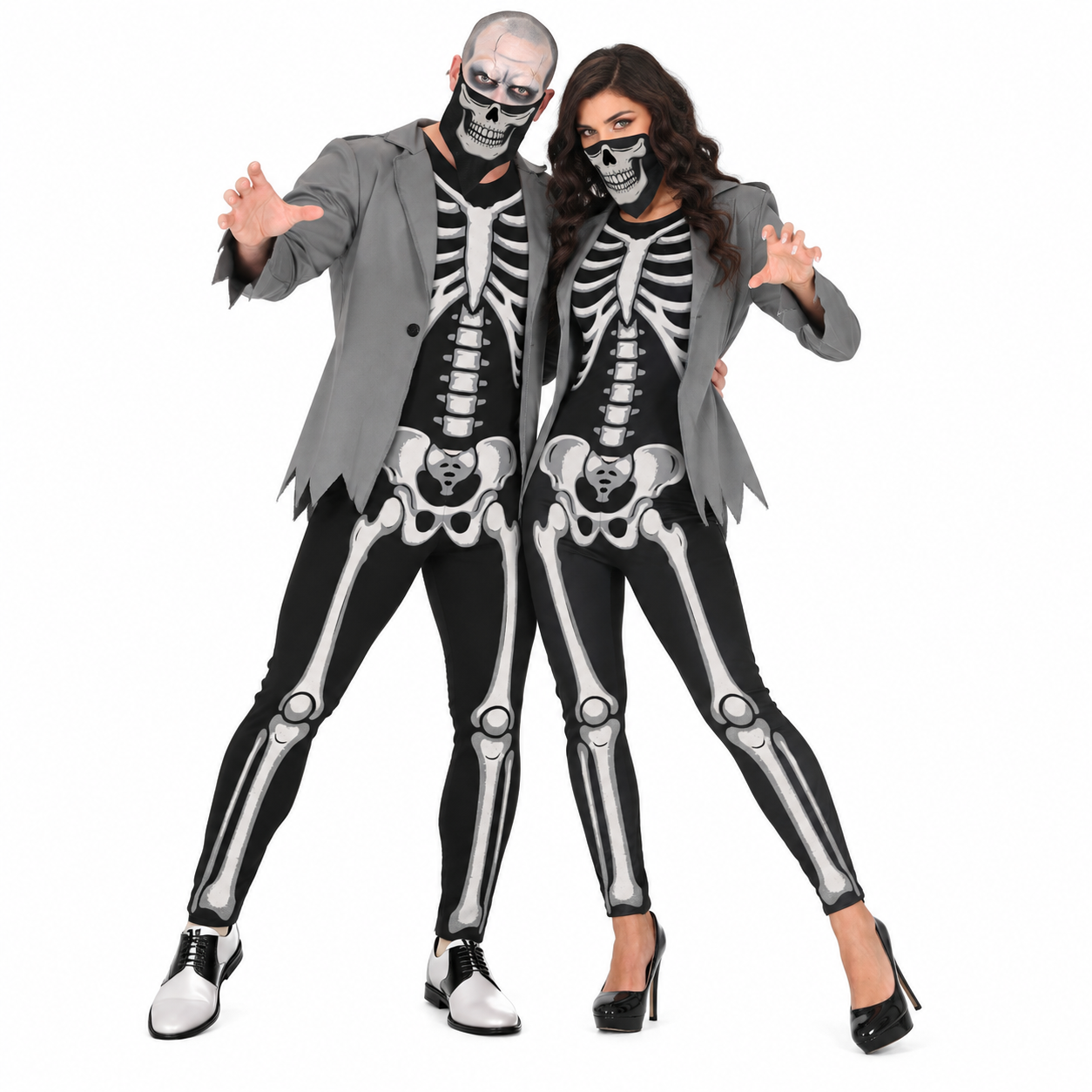 DUO DEAL Skelet Koppelkostuum – Skeleton Suit voor Dames & Heren