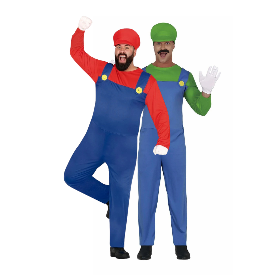 Mario en luigi duo kostuum voor carnaval