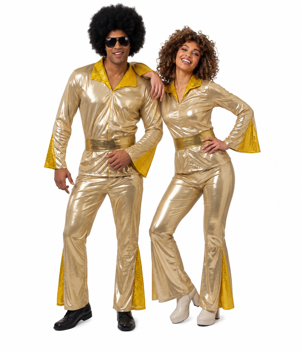 Disco duo kostuum man vrouw