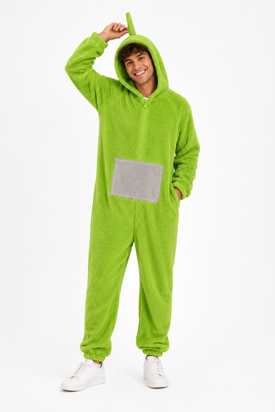 Groene teletubbie onesie Dipsy