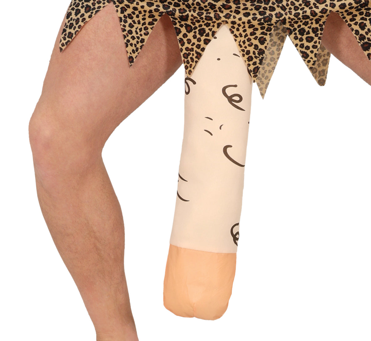 holbewoner kostuum heren grappig met opblaasbare penis