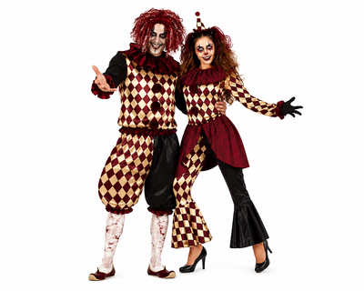 Horror Clown Kostuum Duo Dames & Heren – Halloween Koppel Kostuum