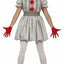 IT Pennywise Kostuum Dames – Halloween Horror Clown Grijs