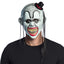 Latex killer clown masker met hoedje en lang haar voor Halloween