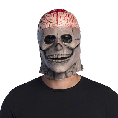 Latex Halloweenmasker Brain Skull met schedel en hersenen voor volwassenen