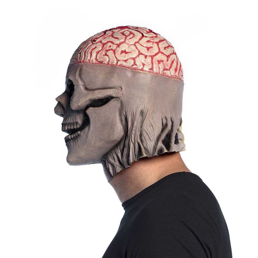 Latex Halloweenmasker Brain Skull met schedel en hersenen voor volwassenen