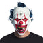Latex vampier clown masker met haar voor Halloween