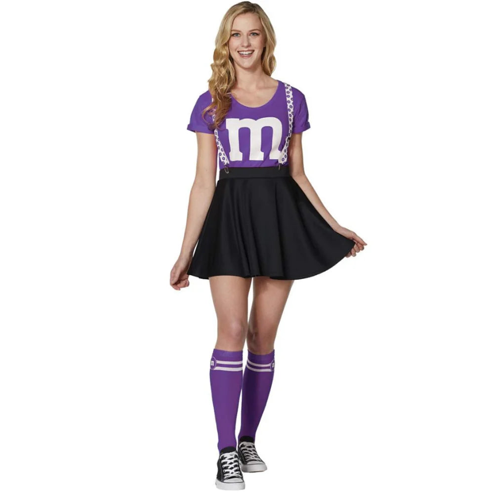 M&M's kostuum dames Paars