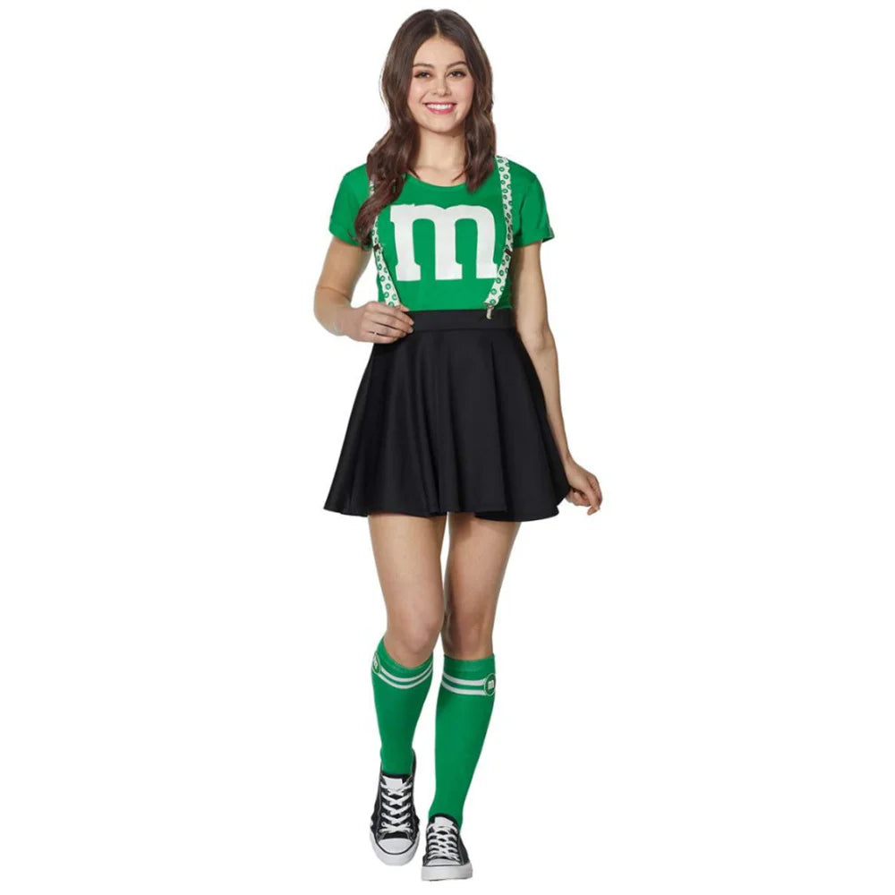 M&M Kostuum Dames | Cheerleader Set | Verschillende Kleuren | Groepskostuum