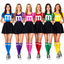 M&M Kostuum Dames | Cheerleader Set | Verschillende Kleuren | Groepskostuum