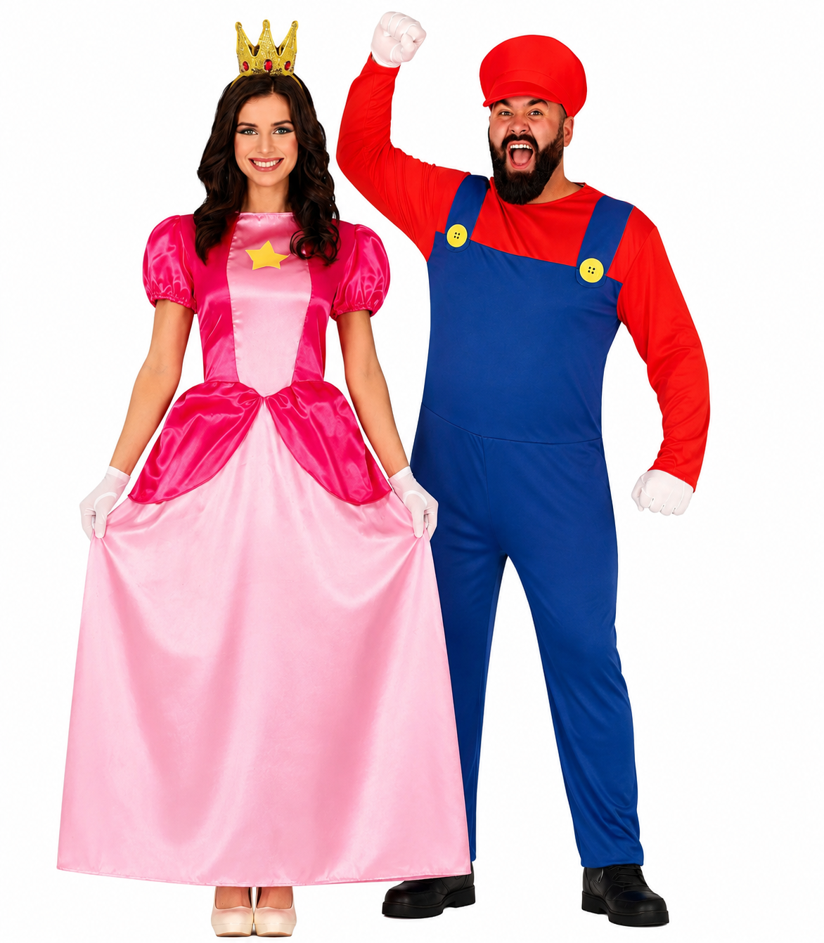 Mario en peach duo deal carnavalskostuum
