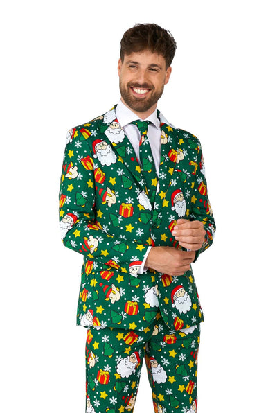 Herenkostuum Suitmeister Santa Elves Green